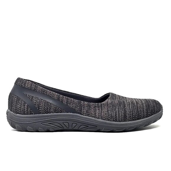 Skechers Reggae Fest Dread Knit Gray Black Slip on Relaxed Fit Flats Women's 11 - Picture 7 of 12